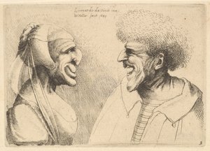 Zdeformowana para naprzeciw siebie, 1645. autorstwa Wenceslaus Hollar