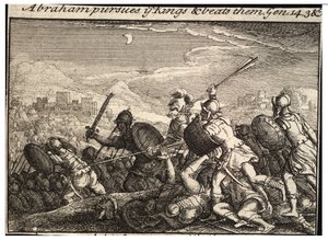Abraham walczy z królami. Stan 2 autorstwa Wenceslaus Hollar