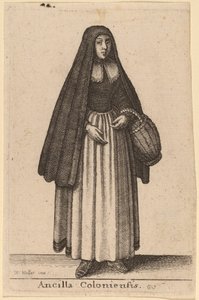 Pokojówka z Kolonii autorstwa Wenceslaus Hollar