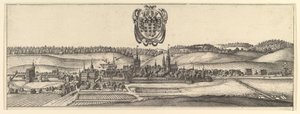 Ansbach i Coburg, Widok a dwóch widoków a&b., 1625-77. autorstwa Wenceslaus Hollar