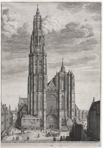 Katedra w Antwerpii autorstwa Wenceslaus Hollar