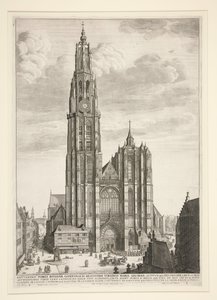 Katedra w Antwerpii autorstwa Wenceslaus Hollar