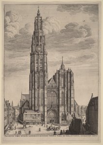 Katedra w Antwerpii autorstwa Wenceslaus Hollar