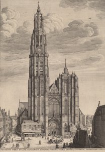 Katedra w Antwerpii, 1649. autorstwa Wenceslaus Hollar