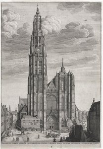 Katedra w Antwerpii, 1649. autorstwa Wenceslaus Hollar