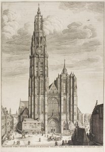 Katedra w Antwerpii autorstwa Wenceslaus Hollar