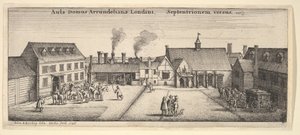 Dom Arundel od strony północnej, 1646 r. autorstwa Wenceslaus Hollar
