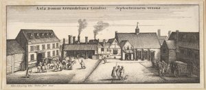 Dom Arundla od północy, kopia, XVII w. . autorstwa Wenceslaus Hollar