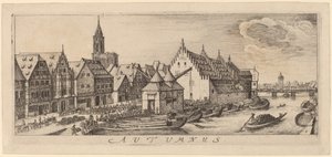 Jesień: Targ Wina autorstwa Wenceslaus Hollar