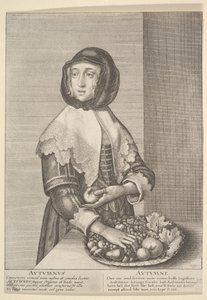Autumnus - Jesień Trzy czwarte długości sezonów, 1641. autorstwa Wenceslaus Hollar