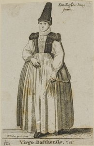 Kobieta z Bazylei autorstwa Wenceslaus Hollar