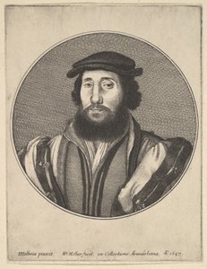 Brodaty mężczyzna, 1647. autorstwa Wenceslaus Hollar