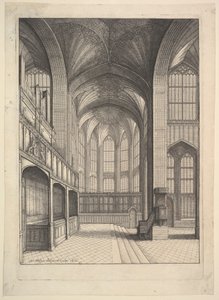 Kaplica Brays w kaplicy św. Jerzego, Windsor., 1663. autorstwa Wenceslaus Hollar