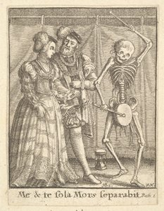 Para ślubna z Tańca Śmierci, 1651. autorstwa Wenceslaus Hollar