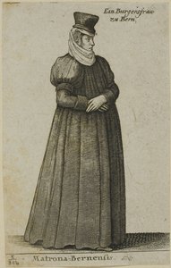 Żona burgrabiego z Berna autorstwa Wenceslaus Hollar