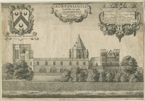 Opactwo Burton-upon-Trent: miedzioryt, 1661 autorstwa Wenceslaus Hollar