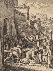 Niesienie krzyża. autorstwa Wenceslaus Hollar