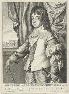 Karol II autorstwa Wenceslaus Hollar