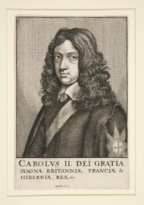 Karol II autorstwa Wenceslaus Hollar