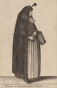 Ciuis Coloniesis Vxor, 1643. autorstwa Wenceslaus Hollar