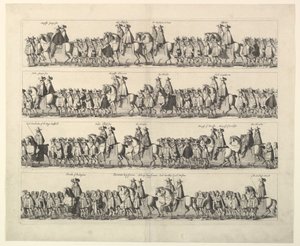 Procesja koronacyjna Karola II przez Londyn, 1662. autorstwa Wenceslaus Hollar