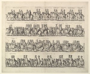 Procesja koronacyjna Karola II przez Londyn, 1662. autorstwa Wenceslaus Hollar