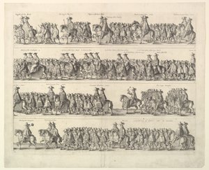 Procesja koronacyjna Karola II przez Londyn, 1662. autorstwa Wenceslaus Hollar