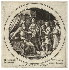 Dawid przed Saulem. Stan 2 autorstwa Wenceslaus Hollar