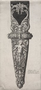 Projekt pochwy sztyletu. autorstwa Wenceslaus Hollar