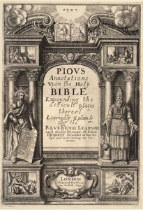Diodati. Pobożne adnotacje. Stan 1 autorstwa Wenceslaus Hollar