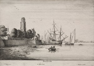 Dordrecht. autorstwa Wenceslaus Hollar