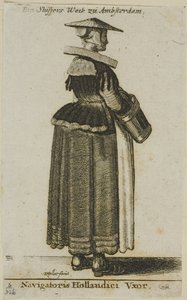 Żona holenderskiego marynarza autorstwa Wenceslaus Hollar