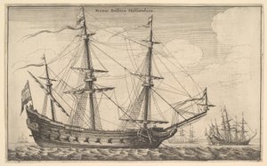 Holenderski okręt wojenny, 1647. autorstwa Wenceslaus Hollar