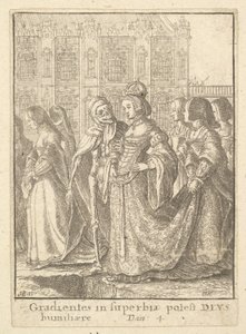 Cesarzowa, z Tańca Śmierci, 1651. autorstwa Wenceslaus Hollar