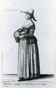 Angielska kobieta wiejska, 1643 autorstwa Wenceslaus Hollar