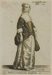 angielska dżentelmenka autorstwa Wenceslaus Hollar