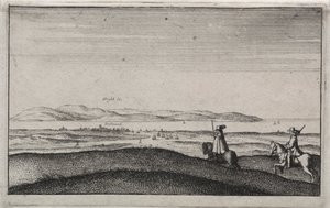 Widoki angielskie: Isle of Wight z Portsmouth autorstwa Wenceslaus Hollar
