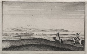 Widoki angielskie: Isle of Wight z Portsmouth. autorstwa Wenceslaus Hollar