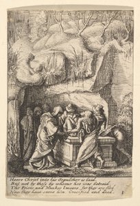 Złożenie do grobu, 1625-77. autorstwa Wenceslaus Hollar