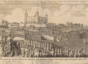Egzekucja Thomasa Wentwortha, 1641. autorstwa Wenceslaus Hollar