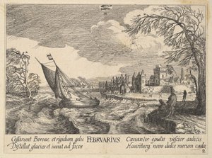 1628-29 lutego. autorstwa Wenceslaus Hollar