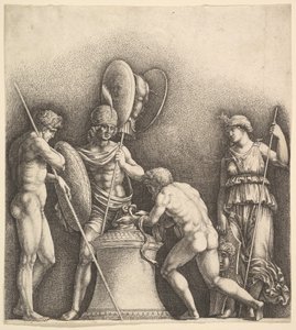 Cztery klasyczne postacie ofiary pogańskiej, 1638. autorstwa Wenceslaus Hollar
