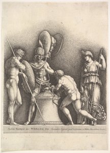 Cztery klasyczne postacie ofiary pogańskiej, 1638. autorstwa Wenceslaus Hollar