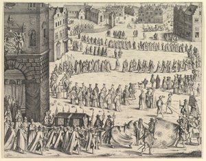 Pogrzeb generała Johana Baptiste von Taxis, 1645. autorstwa Wenceslaus Hollar