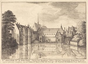 Opactwo Groenendael autorstwa Wenceslaus Hollar