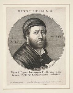 Hans Holbein Młodszy (1497/8-1543) autorstwa Wenceslaus Hollar