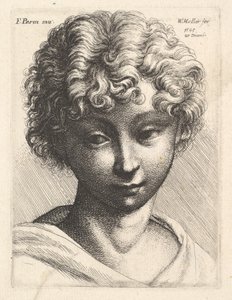 Głowa młodej dziewczyny, 1645. autorstwa Wenceslaus Hollar
