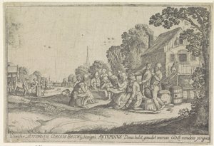 Jesień Jesień (tytuł na obiekcie) Cztery pory roku (tytuł serii) autorstwa Wenceslaus Hollar