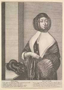 Hyems - Zima Trzy czwarte sezonów, 1641. autorstwa Wenceslaus Hollar