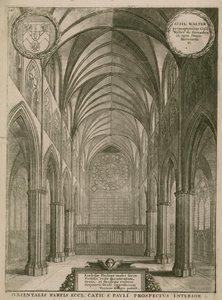 Wnętrze katedry św. Pawła, Londyn autorstwa Wenceslaus Hollar